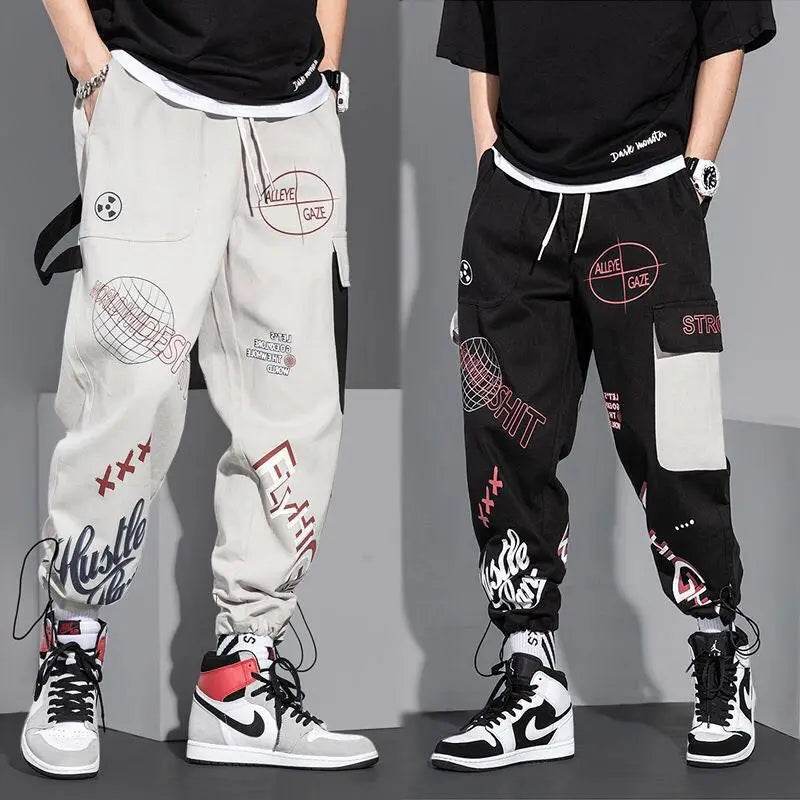 Buy Center Men's Cargo Joggers - Stylish Loose Fit, Hip Hop Design - Buy Center UK