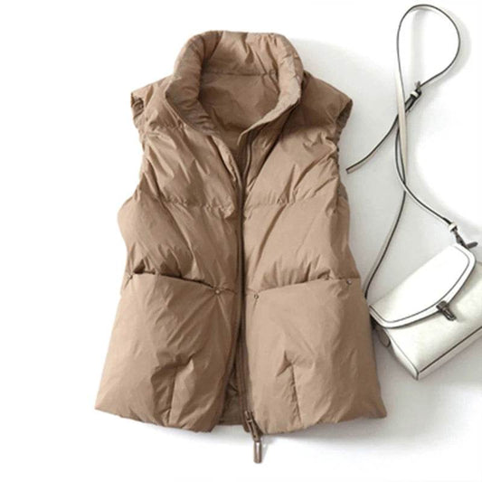 Buy Center Women's Down Vest Jacket - Casual Zipper Design, Warmth - Buy Center UK