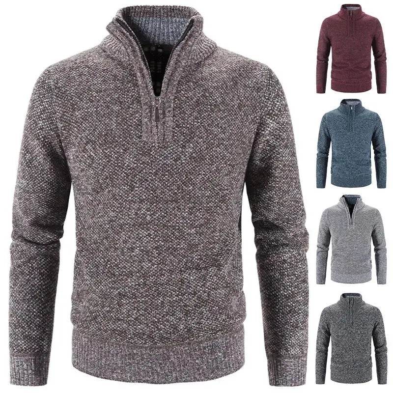 Buy Center Winter Men's Fleece Sweater - Half-Zip Turtleneck Pullover - Buy Center UK