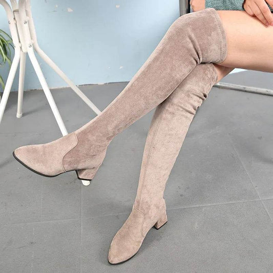Luxury Suede Over-the-Knee Boots for Women - Stylish & Sexy - Buy Center UK