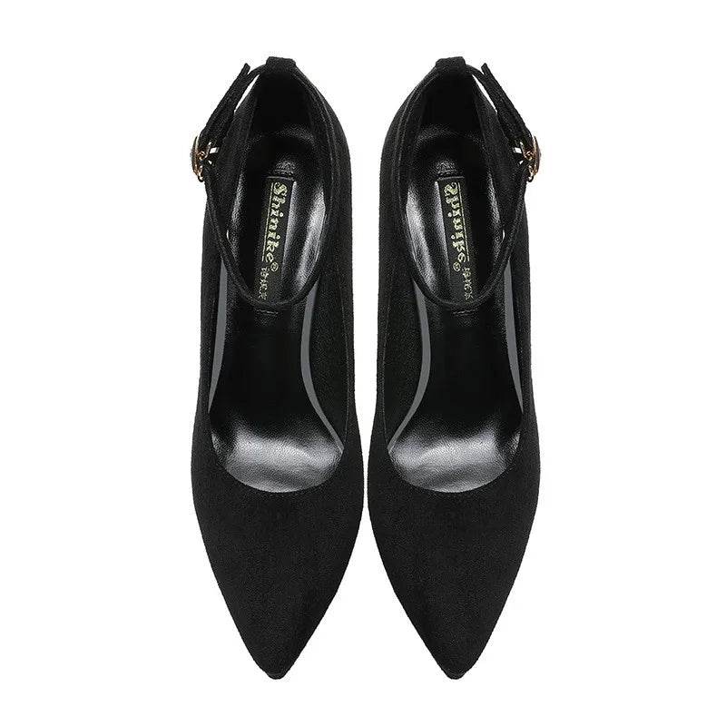 Eloshman Women's Pointed Toe Pumps - 10cm Thin Heel Party Shoes - Buy Center UK