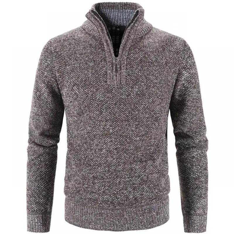 Buy Center Winter Men's Fleece Sweater - Half-Zip Turtleneck Pullover - Buy Center UK