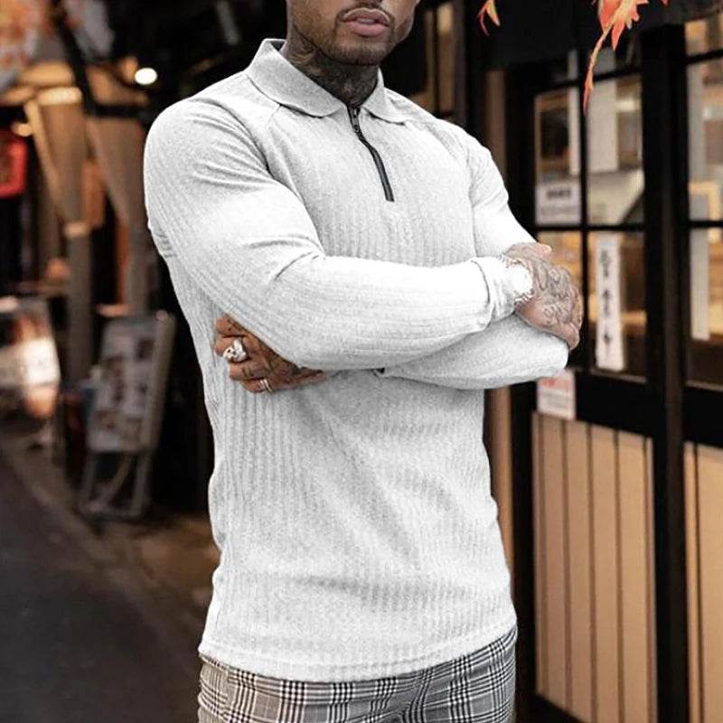 Buy Center Spring Fitness Hooded Sweater - Slim Fit Turtleneck for Men - Buy Center UK