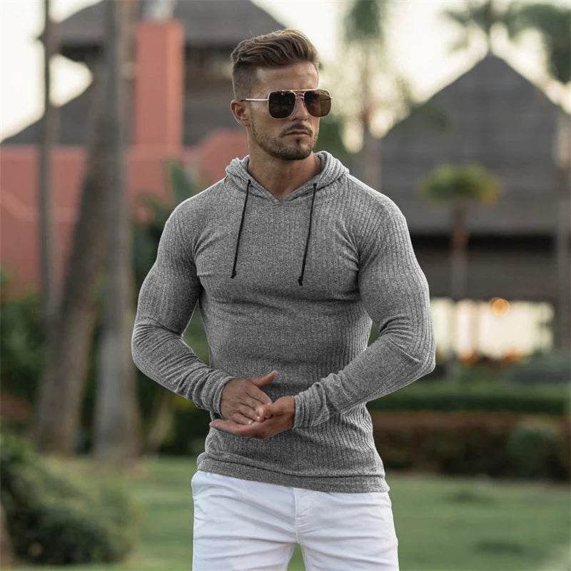 Buy Center Men’s Warm Hooded Sweater - Slim Fit Turtleneck Pullover - Buy Center UK