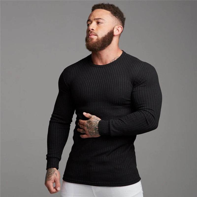 Buy Center Spring Fitness Hooded Sweater - Slim Fit Turtleneck for Men - Buy Center UK