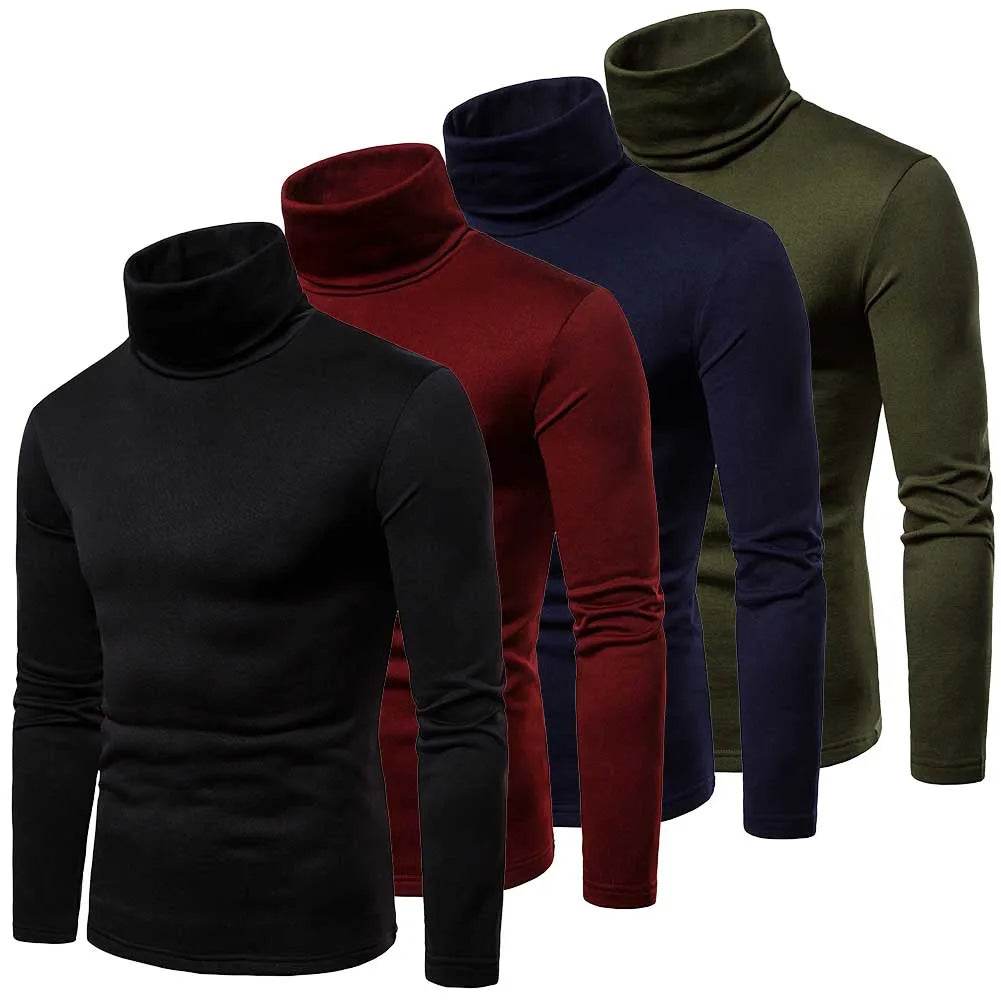 Buy Center Men's Turtleneck Sweater - Slim Fit Thermal Pullover - Buy Center UK