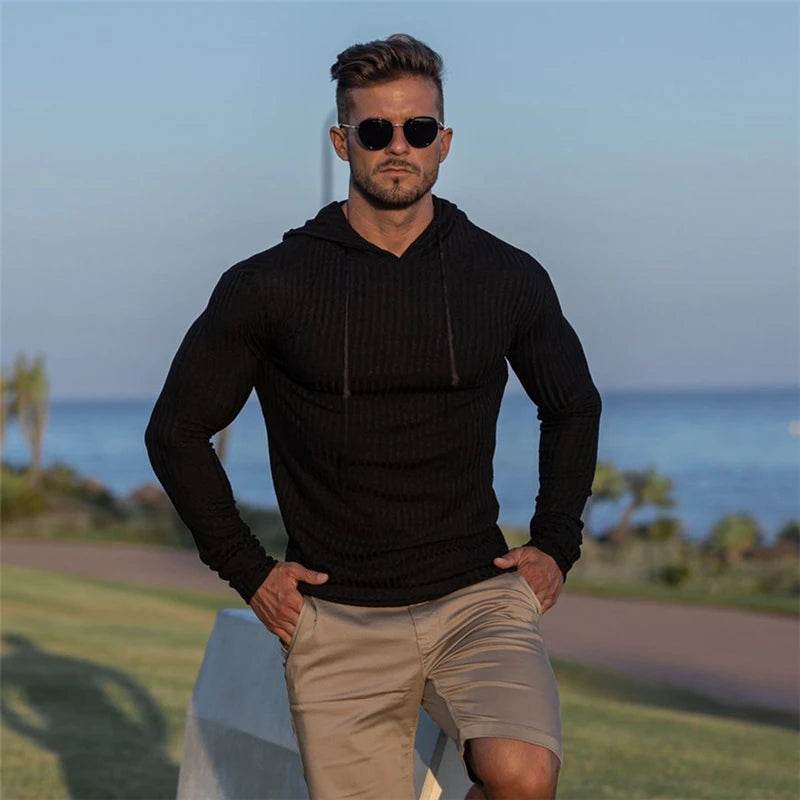 Buy Center Men’s Warm Hooded Sweater - Slim Fit Turtleneck Pullover - Buy Center UK