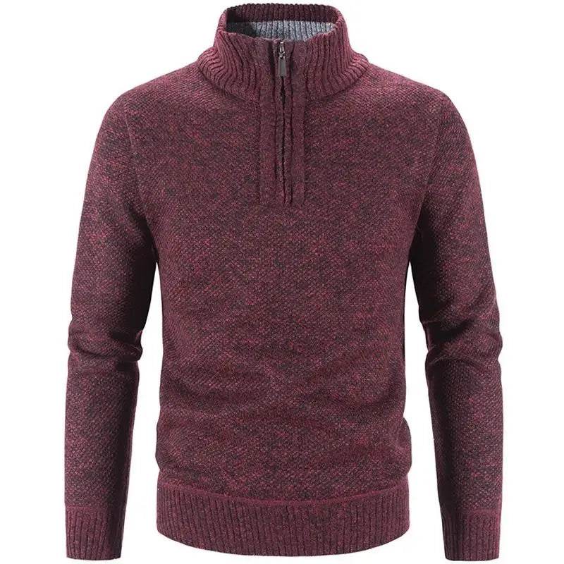 Buy Center Winter Men's Fleece Sweater - Half-Zip Turtleneck Pullover - Buy Center UK