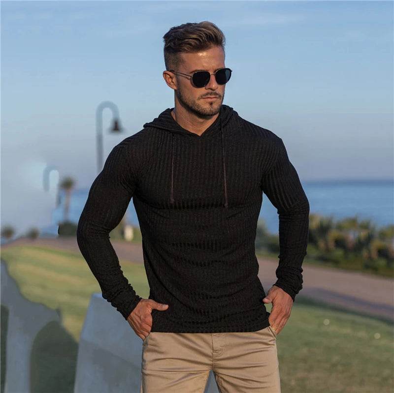 Buy Center Men’s Warm Hooded Sweater - Slim Fit Turtleneck Pullover - Buy Center UK