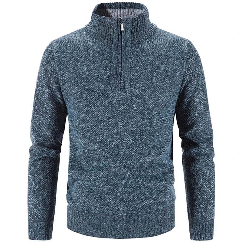 Buy Center Winter Men's Fleece Sweater - Half-Zip Turtleneck Pullover - Buy Center UK
