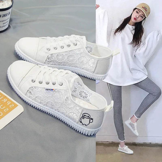 Buy Center Lace Breathable White Shoes - Stylish & Comfortable - Buy Center UK