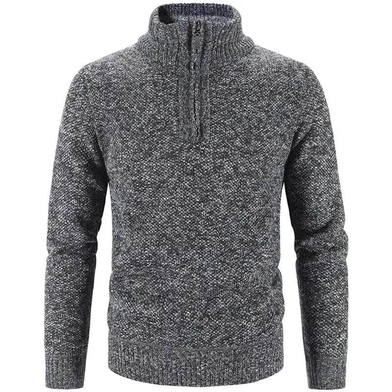 Buy Center Winter Men's Fleece Sweater - Half-Zip Turtleneck Pullover - Buy Center UK