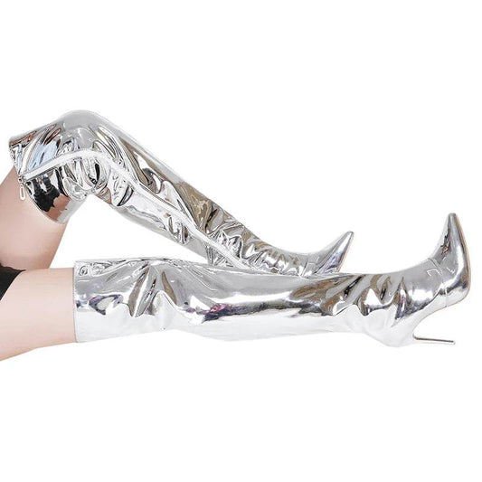 Buy Center Women’s Over the Knee Boots - Punk High Heels & Zipper - Buy Center UK