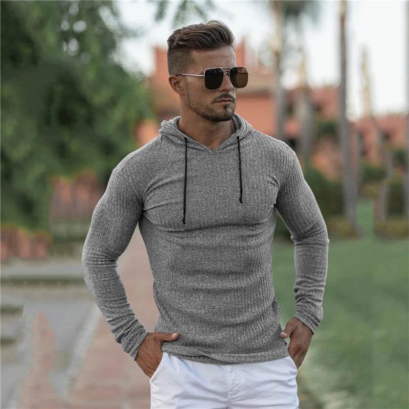 Buy Center Men’s Warm Hooded Sweater - Slim Fit Turtleneck Pullover - Buy Center UK