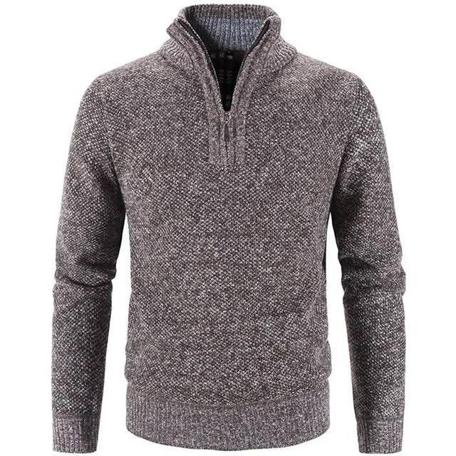 Buy Center Winter Men's Fleece Sweater - Half-Zip Turtleneck Pullover - Buy Center UK
