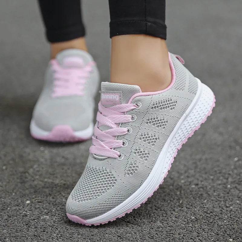 Buy Center Breathable Women Casual Sneakers - Lightweight Walking Shoes - Buy Center UK