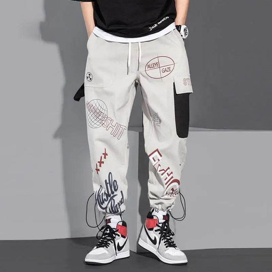 Buy Center Men's Cargo Joggers - Stylish Loose Fit, Hip Hop Design - Buy Center UK