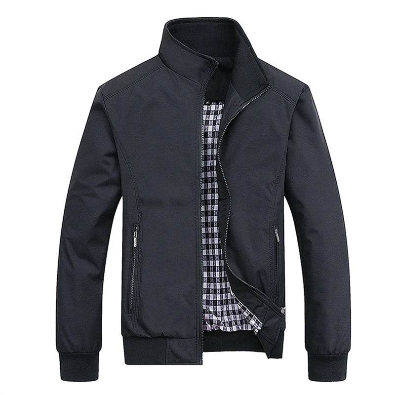 Buy Center Men's Slim Bomber Jacket - Stylish Spring Autumn Overcoat - Buy Center UK