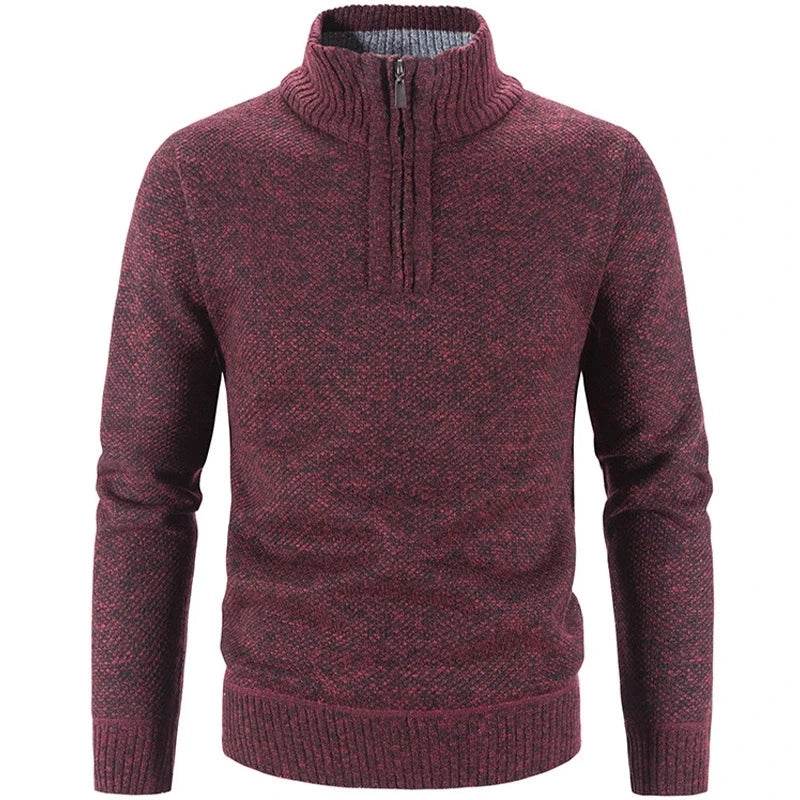 Buy Center Winter Men's Fleece Sweater - Half-Zip Turtleneck Pullover - Buy Center UK