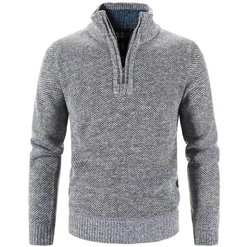 Buy Center Winter Men's Fleece Sweater - Half-Zip Turtleneck Pullover - Buy Center UK