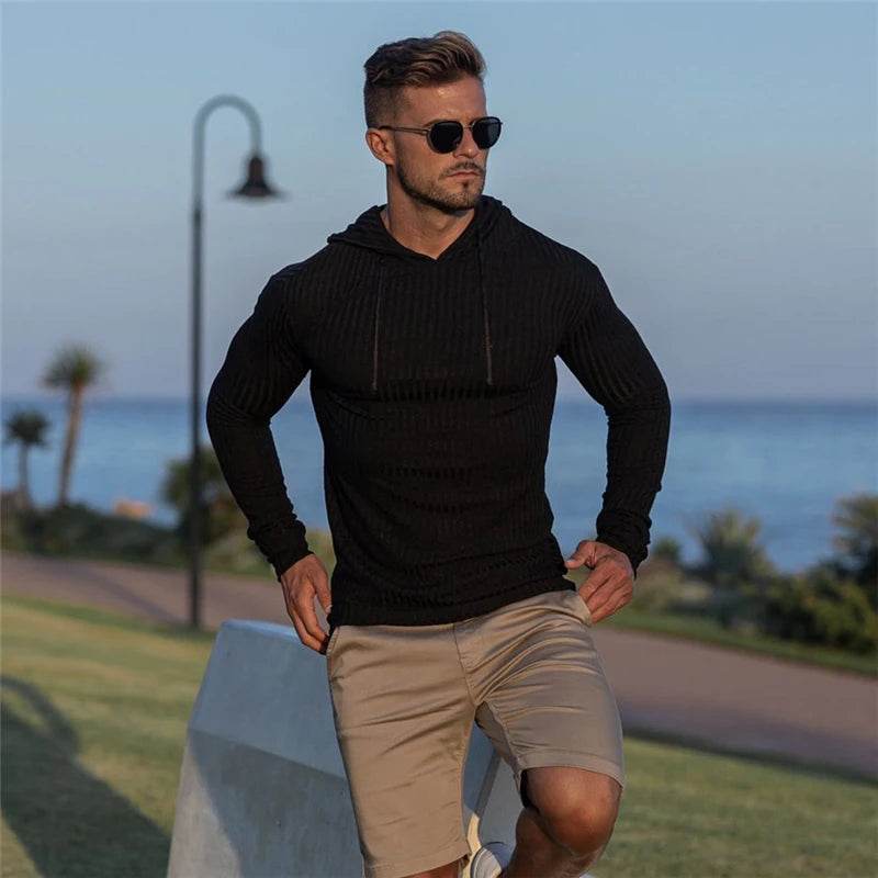 Buy Center Men’s Warm Hooded Sweater - Slim Fit Turtleneck Pullover - Buy Center UK