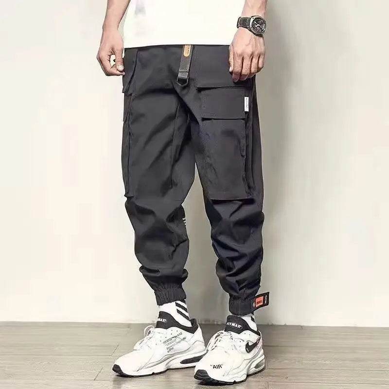 Buy Center Men's Cargo Joggers - Stylish Loose Fit, Hip Hop Design - Buy Center UK