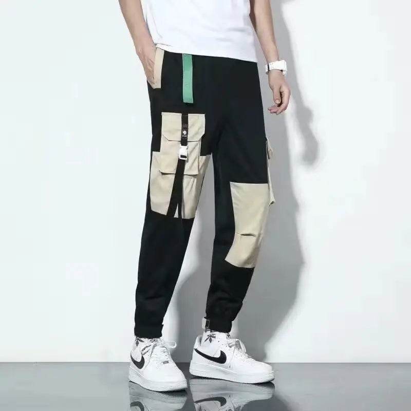 Buy Center Men's Cargo Joggers - Stylish Loose Fit, Hip Hop Design - Buy Center UK