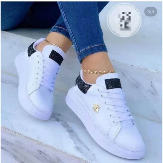 2024 Autumn Waterproof White Sneakers - Women’s Casual Lace-Up - Buy Center UK