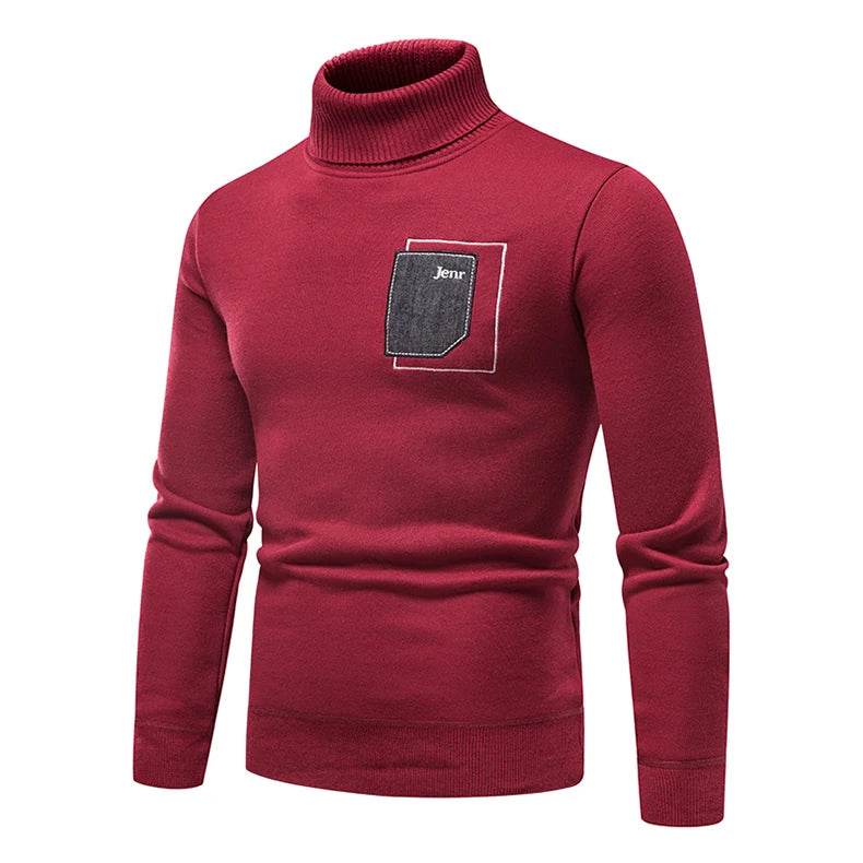 Buy Center Men's Turtleneck Sweater - Cozy Solid Color Casual Knit - Buy Center UK