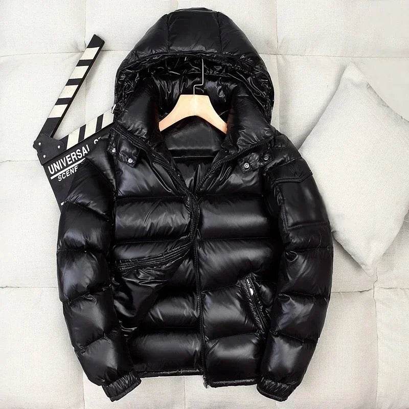 Buy Center Men's Hooded Shiny Puffer Jacket - Warm Winter 4X Size - Buy Center UK