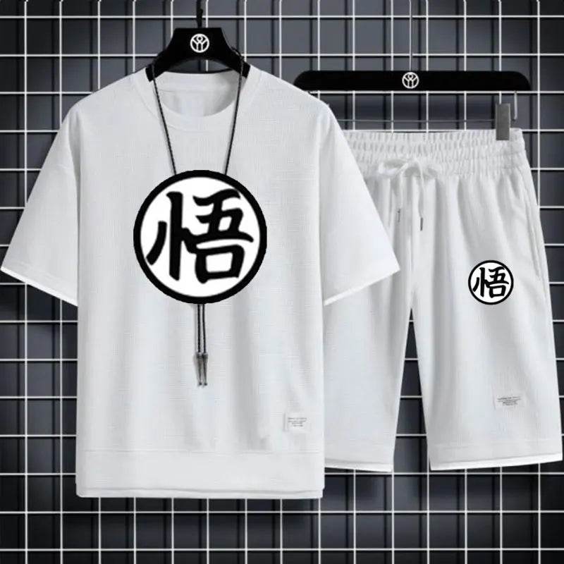 2024 Summer Men's Anime Tracksuit - Goku T-Shirt & Shorts Set - Buy Center UK