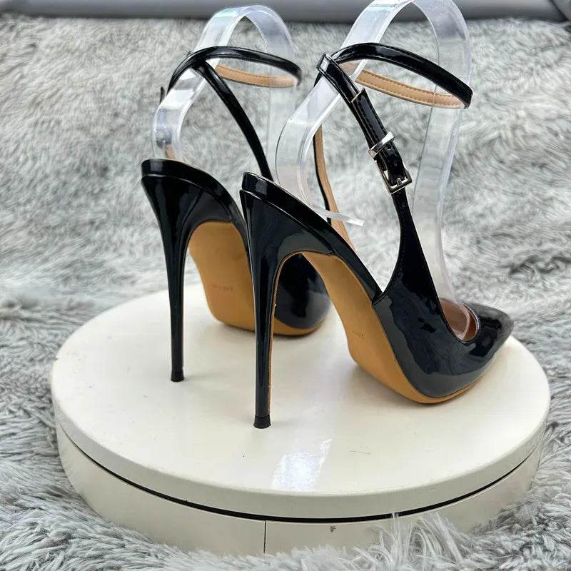 Buy Center Women’s Black Patent Leather Stiletto Heel Dress Pumps - Buy Center UK