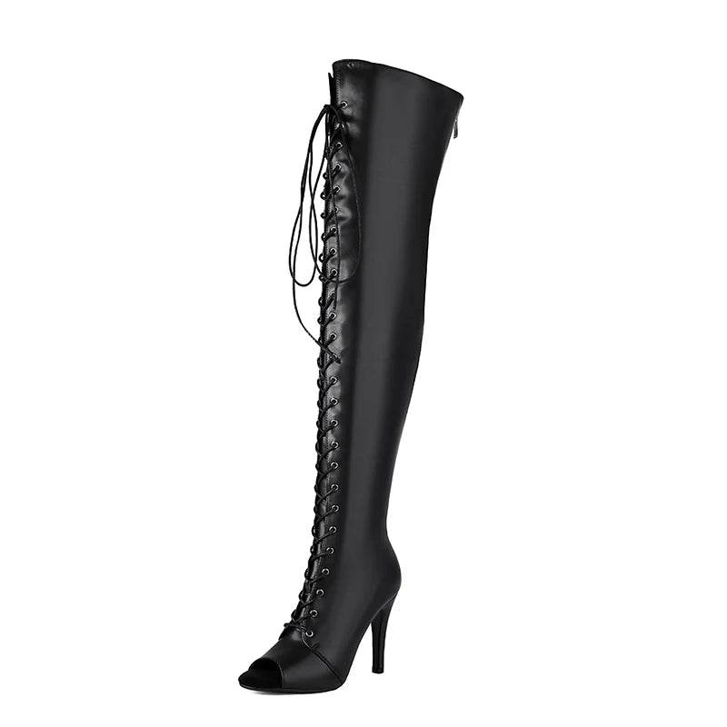 Buy Center Black High Women Heels - Soft Peep Toe Stilettos for Dance - Buy Center UK