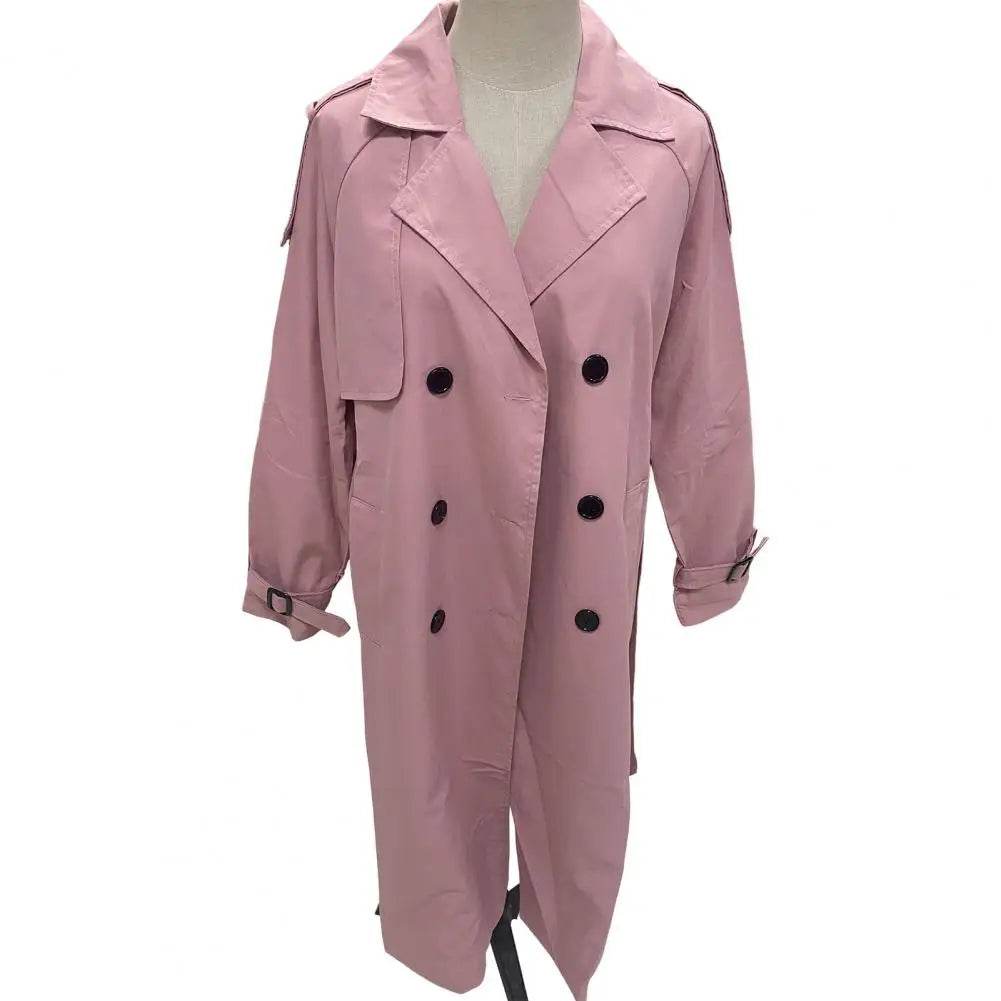 Buy Center Women's Windproof Trench Coat - Double-Breasted, Stylish Outerwear - Buy Center UK