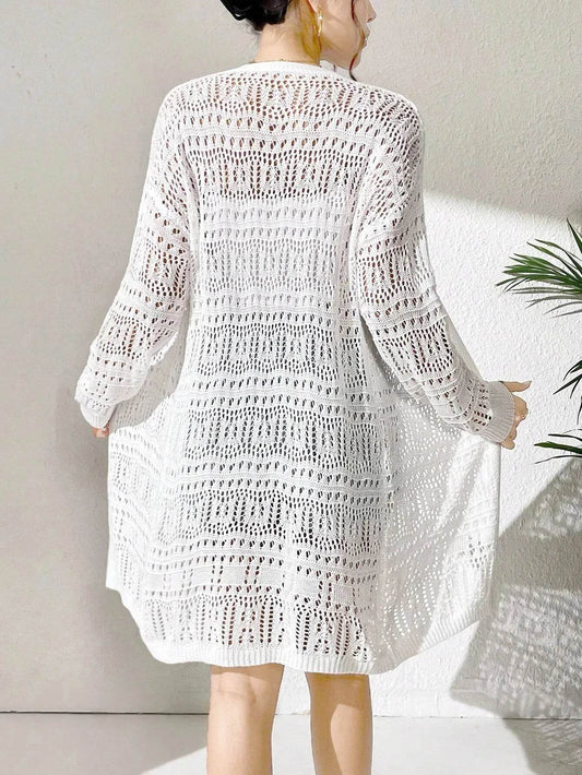 Buy Center Knitted Cardigan - Elegant Polyester, Loose Fit & Sun Shading - Buy Center UK