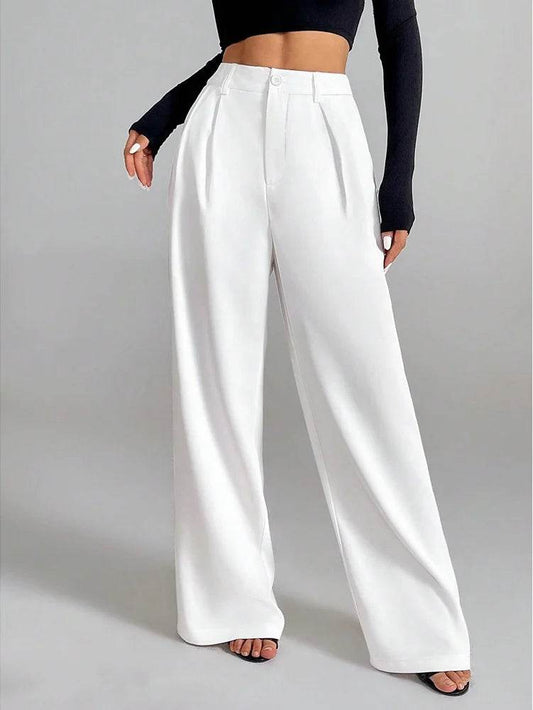 Buy Center Women's Baggy Pants - Elastic Waist, Wide Leg Design - Buy Center UK