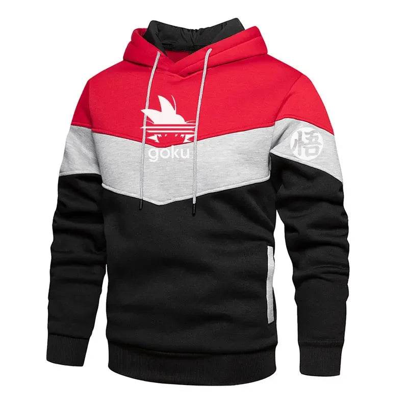 Anime Son Goku Fleece Sweatshirt - Cozy Men’s Hooded Pullover - Buy Center UK