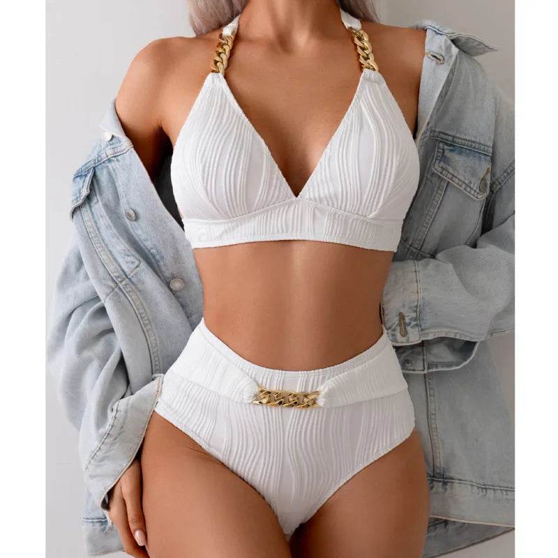 Buy Center Black High-Waisted Bikinis - Sexy Push Up Swimwear - Buy Center UK