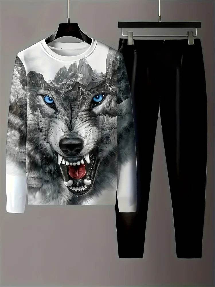 Urban Street Fashion 2pcs Suit - Demon 3D Printed Long Sleeve Shirt - Buy Center UK