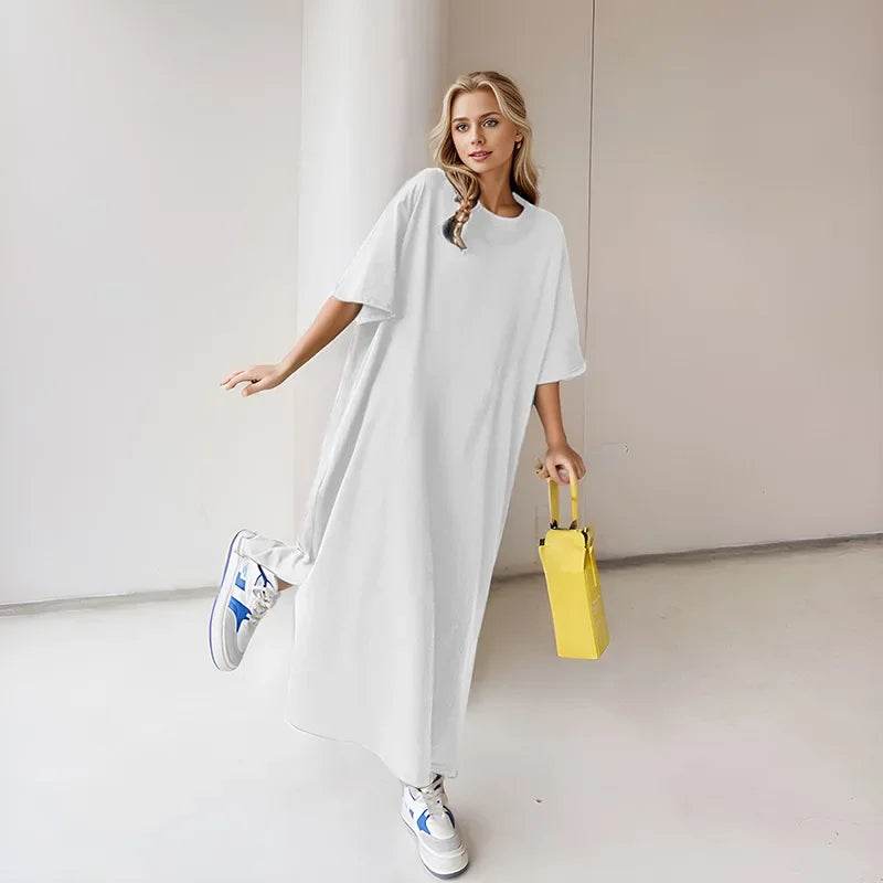 Buy Center Women's Summer Dress - Stylish Short Sleeve T-Shirt Dress - Buy Center UK