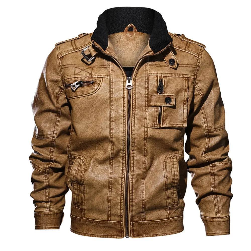 Buy Center Men's Windproof Leather Jacket - Stylish & Versatile - Buy Center UK