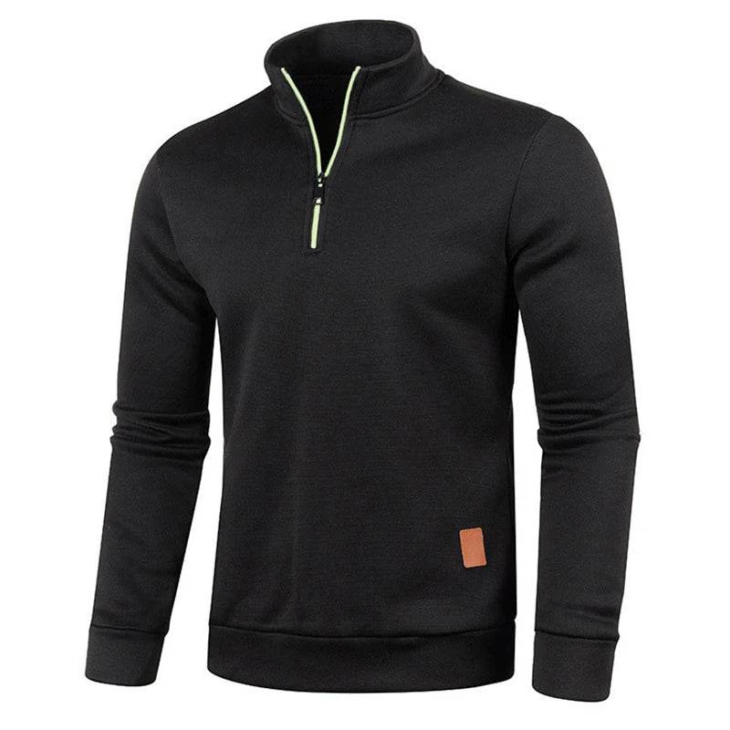 Buy Center Men's Half Zipper Pullover Sweater - Casual Turtleneck Style - Buy Center UK