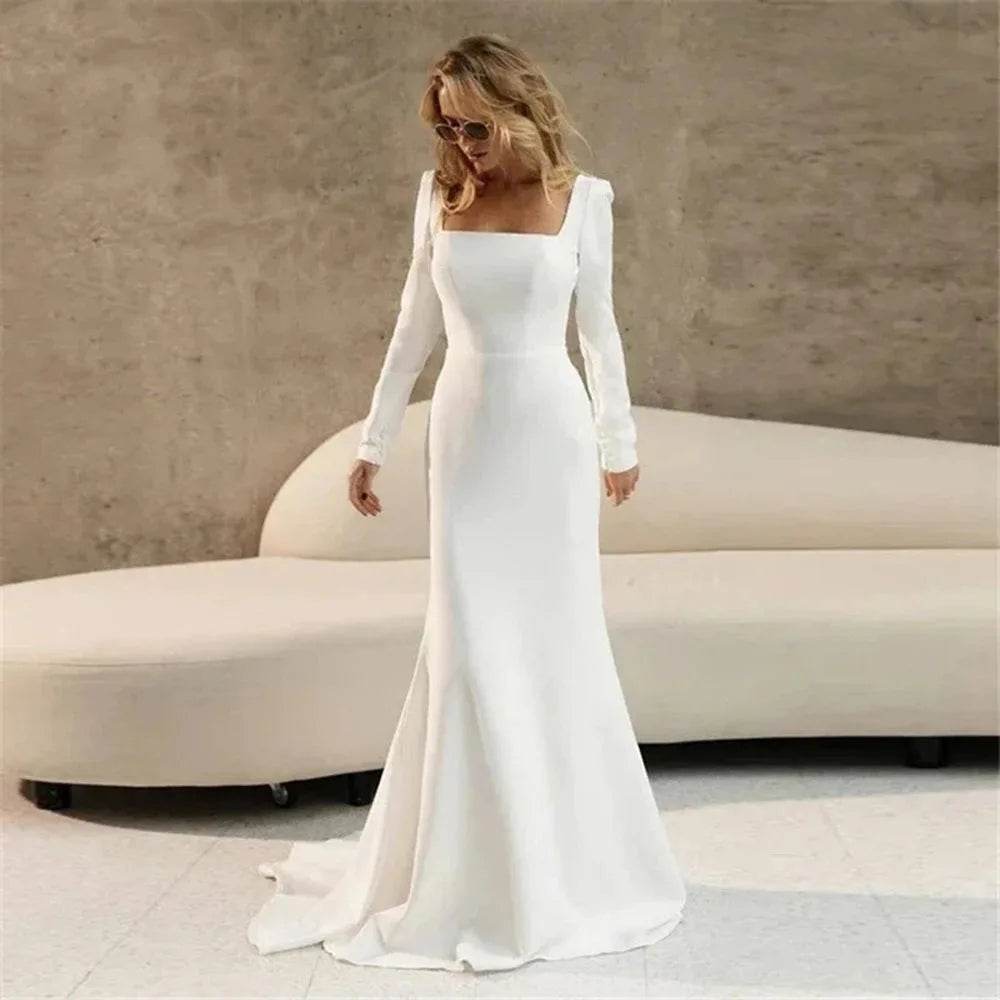 Buy Center Long Sleeve Civil Wedding Dress - Mermaid & Custom Fit - Buy Center UK