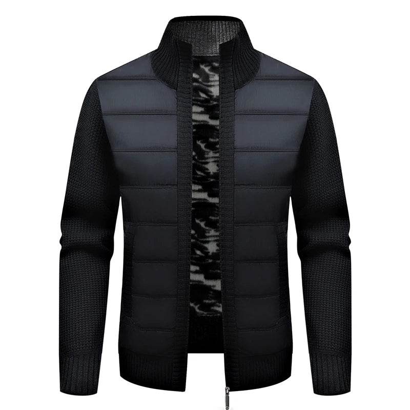 Buy Center Men's Winter Cardigan - Warm Fleece Lined Knit Jacket - Buy Center UK