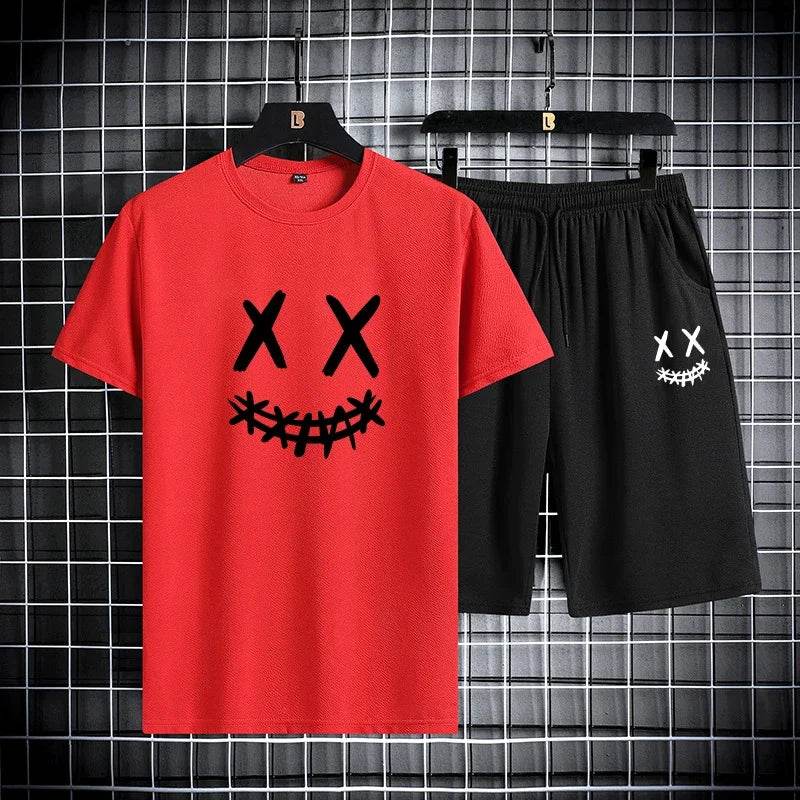 Buy Center Men's Summer Sports Suit - Slim Fit T-Shirt & Shorts Set - Buy Center UK