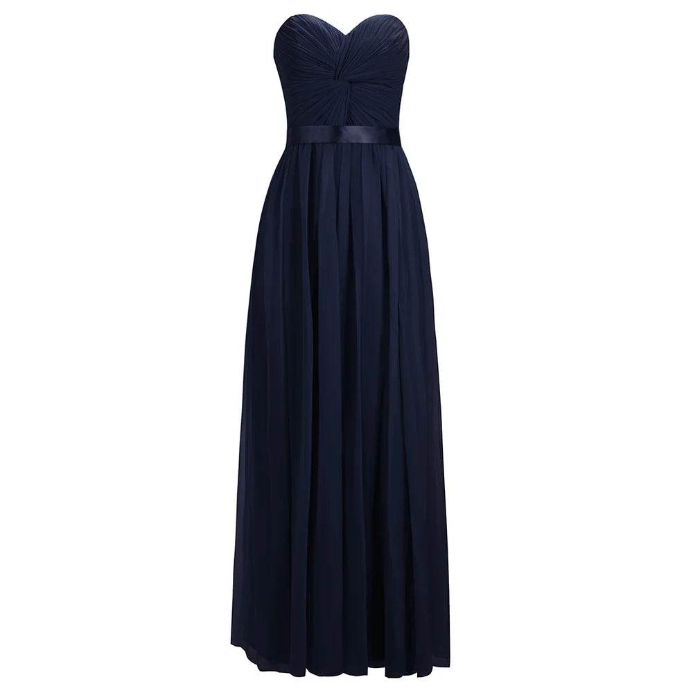 Summer Chiffon Bridesmaid Dresses - Strapless Backless A-Line Style - Buy Center UK