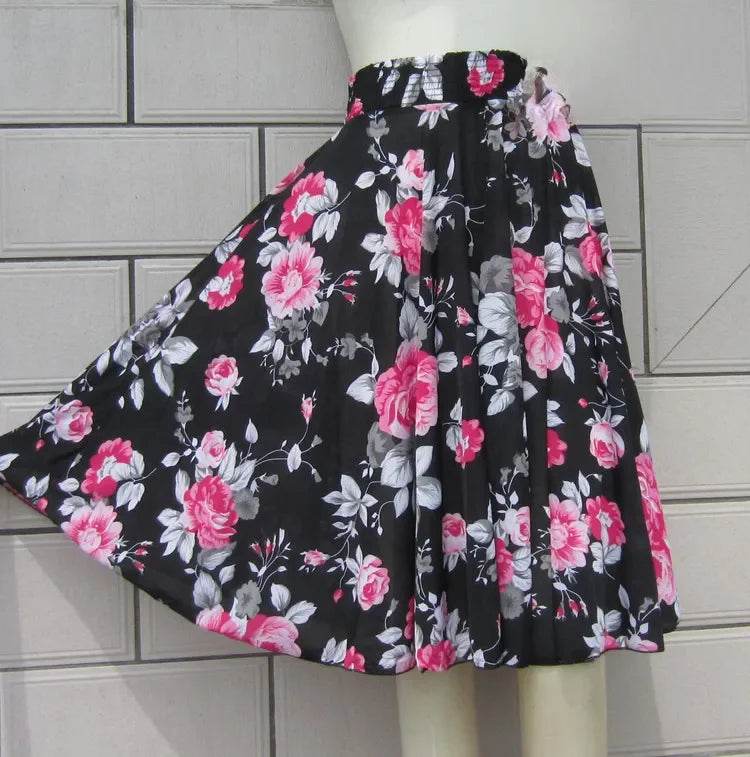 Buy Center Summer Ice Silk Skirt - Floral Design for Women - Buy Center UK