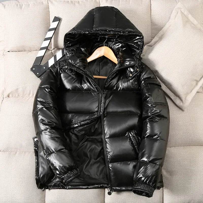 Buy Center Glossy Down Jacket - Korean Style, Thickened Warmth - Buy Center UK