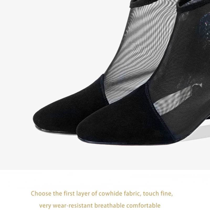 Buy Center Women's Rhinestone Mesh Sandals - Luxury Summer Ankle Boot - Buy Center UK