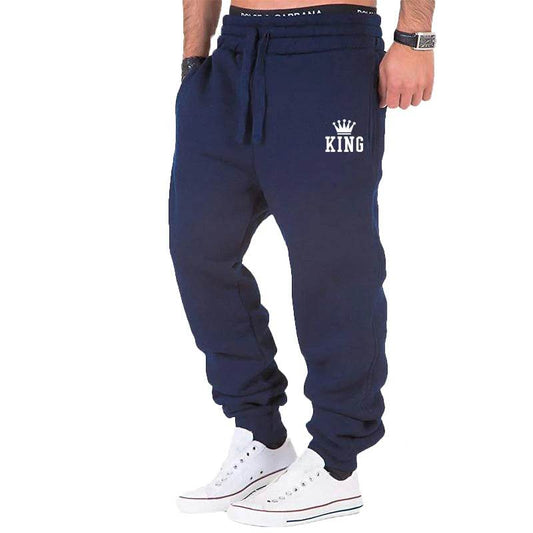 Buy Center Men's Casual Sports Pants - Elastic Waist Jogger Grey - Buy Center UK